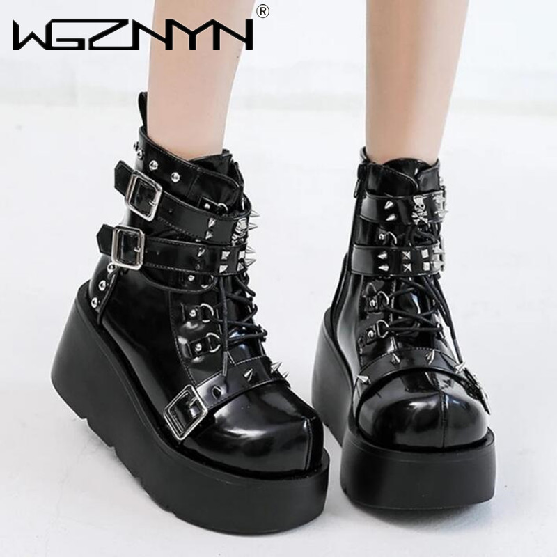 Block Heel Ankle Boots - Новые женские ботинки на танкетке и