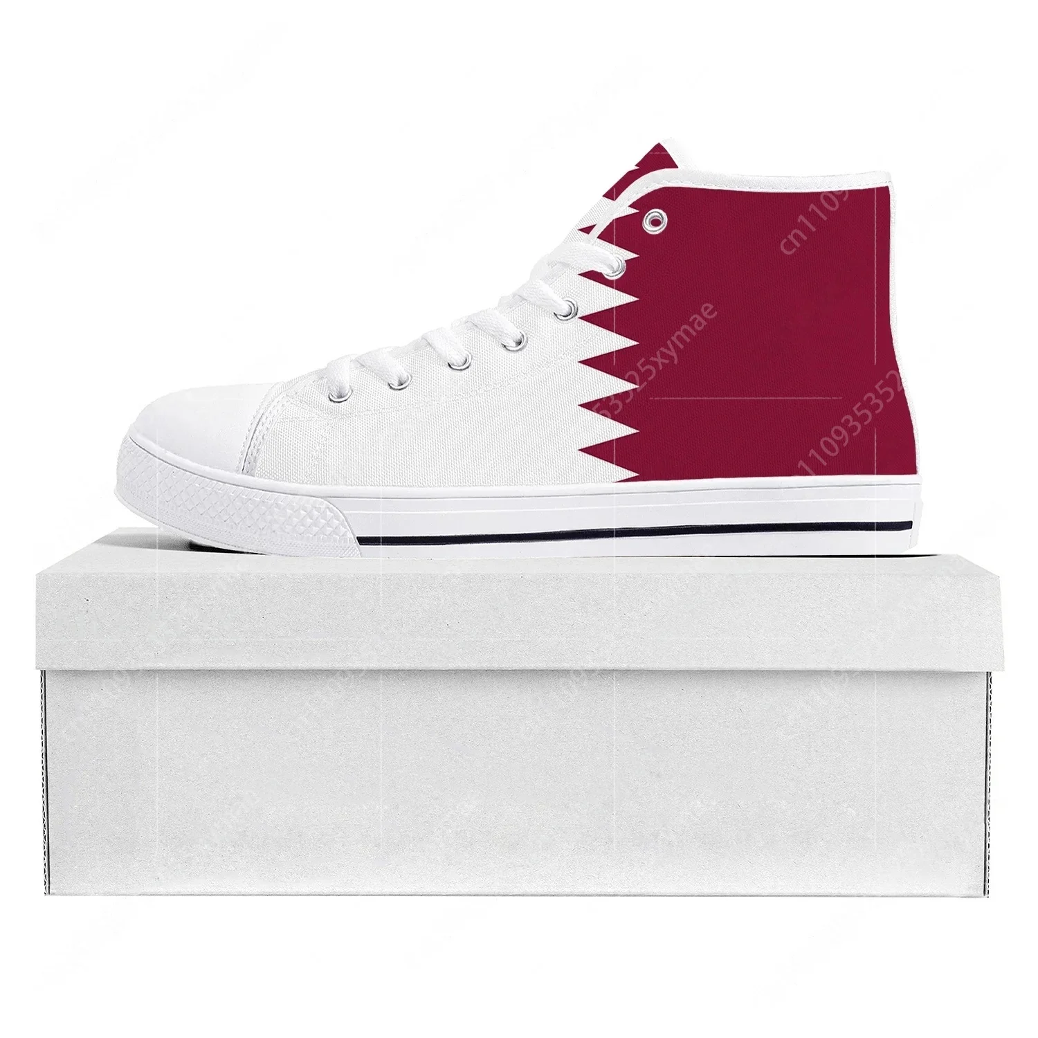Women Shoes Qatar - Кроссовки с флагом Катара, высокие, высококачественные,