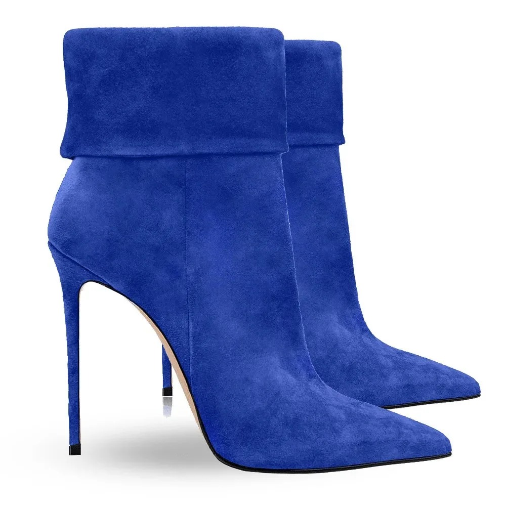 Block Heel Ankle Boots - Шикарные минималистичные ботинки с острым носком