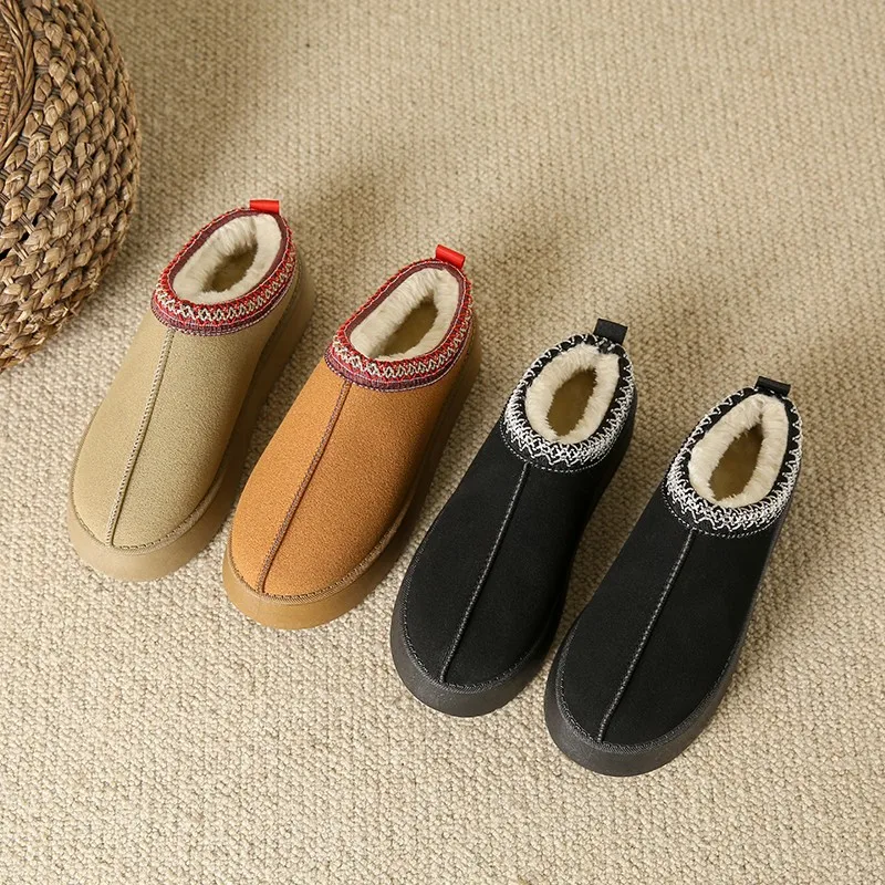 Women Shoes Luxury Brand - Дизайнерские зимние тапочки на платформе, ультра