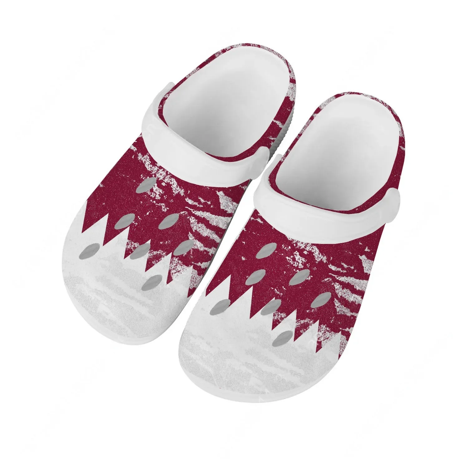 Women Shoes Qatar - Водонепроницаемые сабо с флагом Катара для