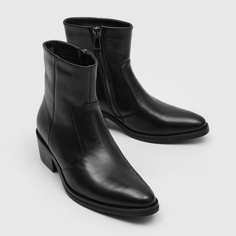 Block Heel Ankle Boots - Высококачественные мужские винтажные ботинки челси с