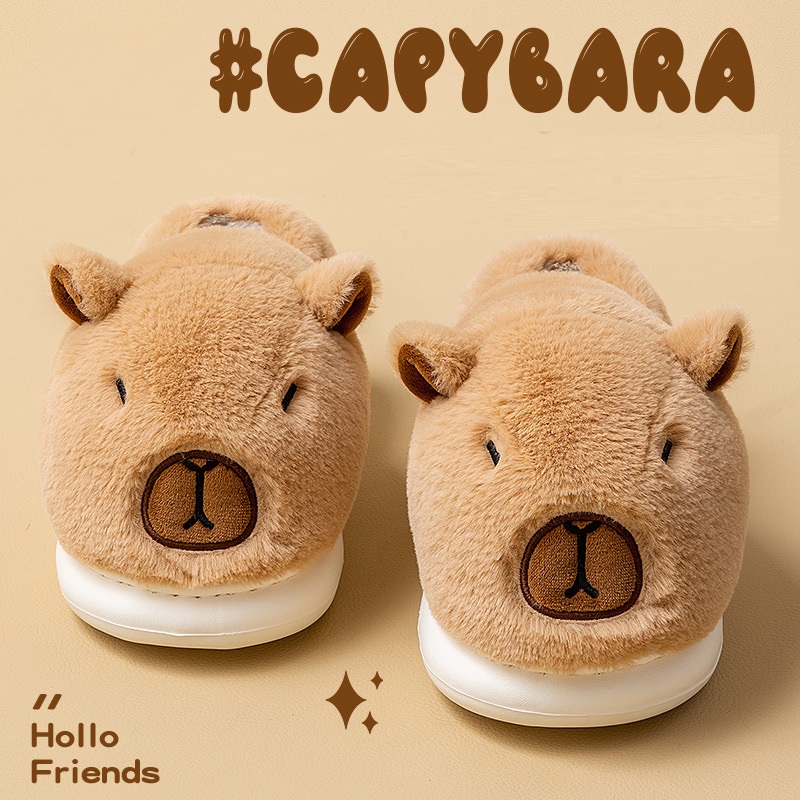 Fluffy Fur Slipper - Новые дизайнерские тапочки-капибары унисекс, домашняя обувь,