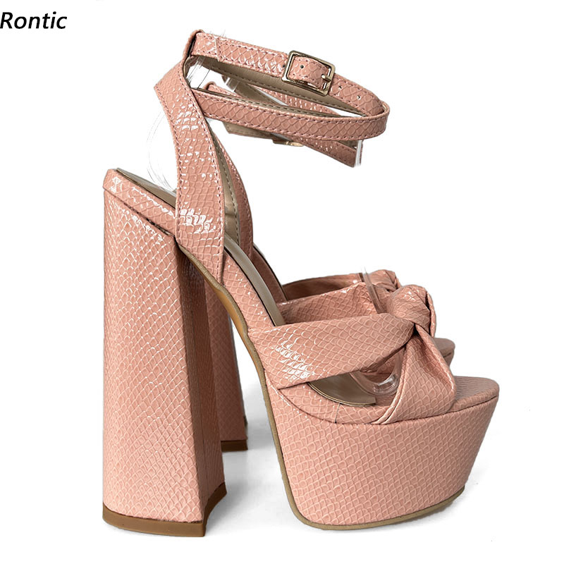 Rontic, популярные женские сан – обзор и цена Block Heel Ankle Boots