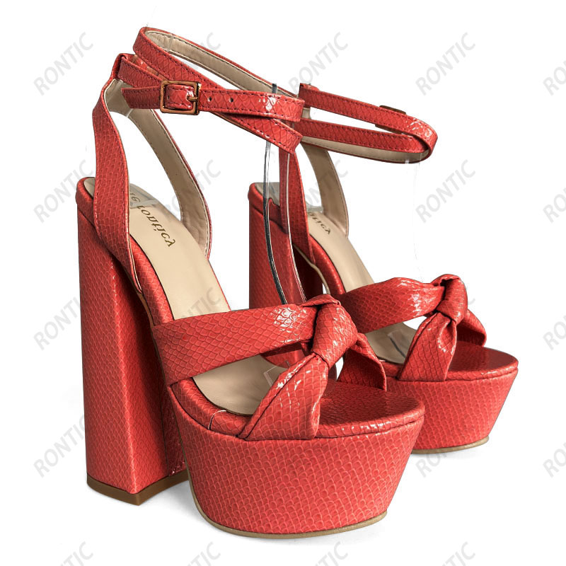 Rontic, популярные женские сан – обзор и цена Block Heel Ankle Boots