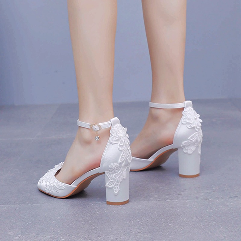 Женские белые шелковые сандали – обзор и цена Wide Fit Heels