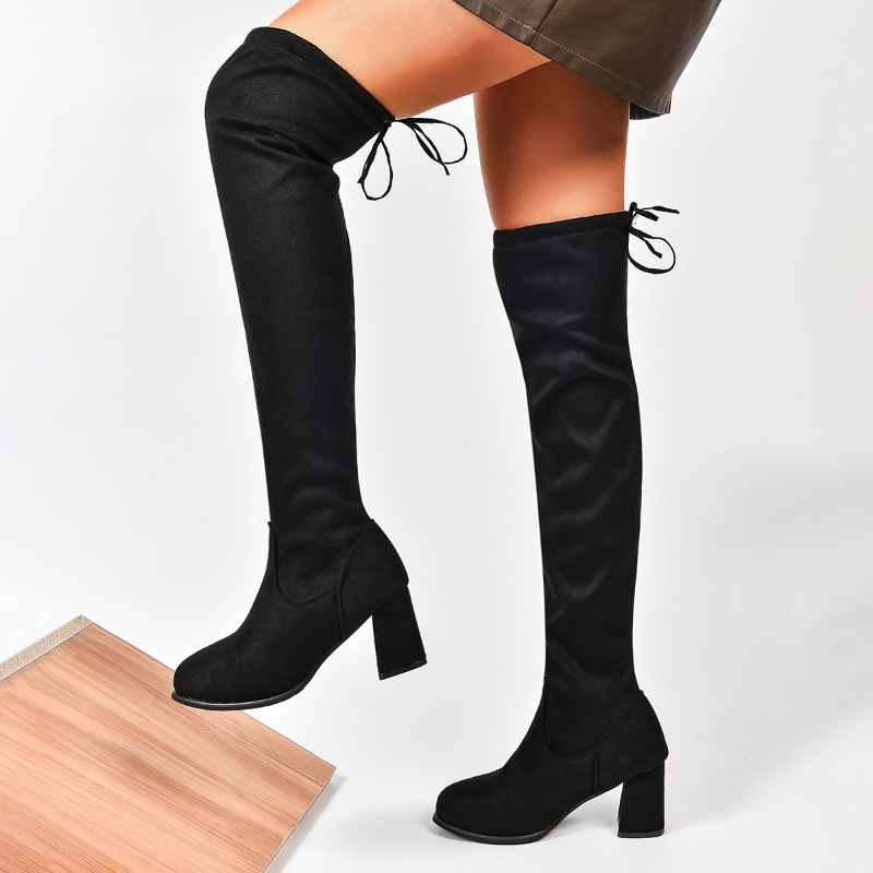 Осенне-зимние новые узкие женс – обзор и цена Block Heel Ankle Boots