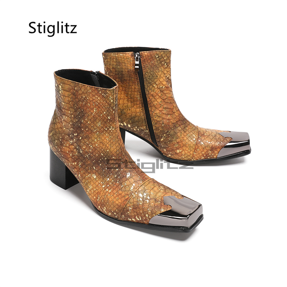 Золотисто-коричневые ботинки д – обзор и цена Block Heel Ankle Boots