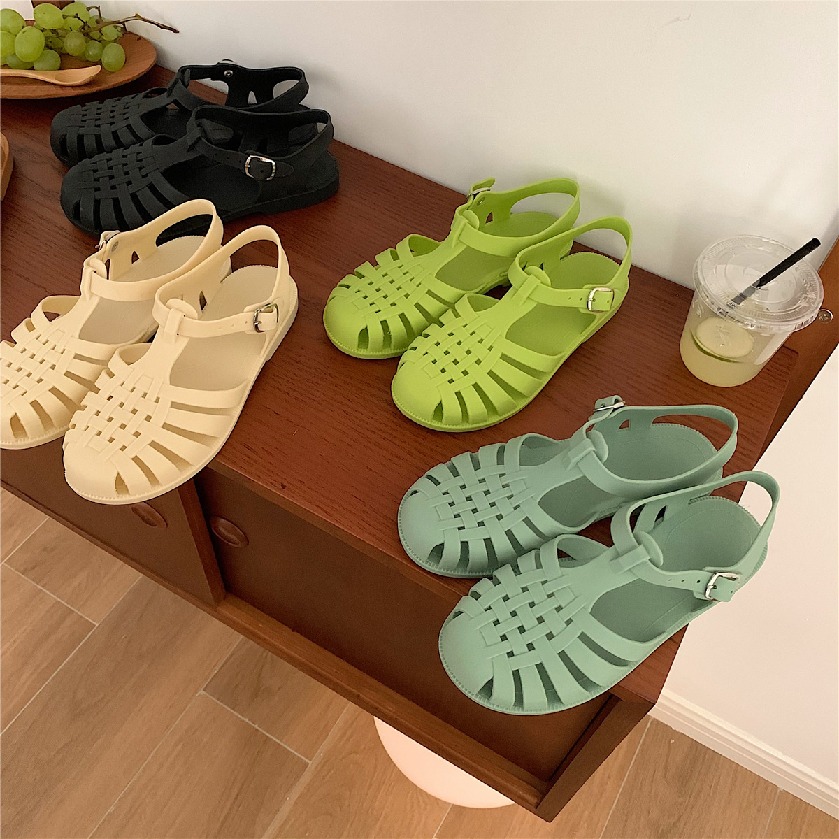 XIXITIAO/винтажные полые тканы – обзор и цена Jelly Sandal Women
