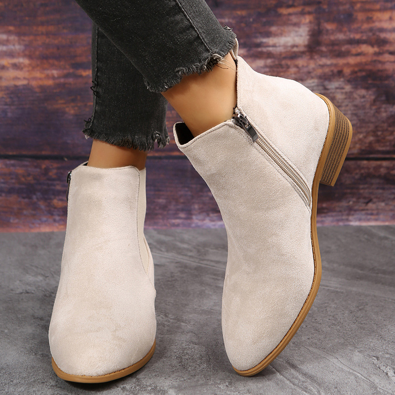 Женские короткие ботинки, осен – обзор и цена Block Heel Ankle Boots