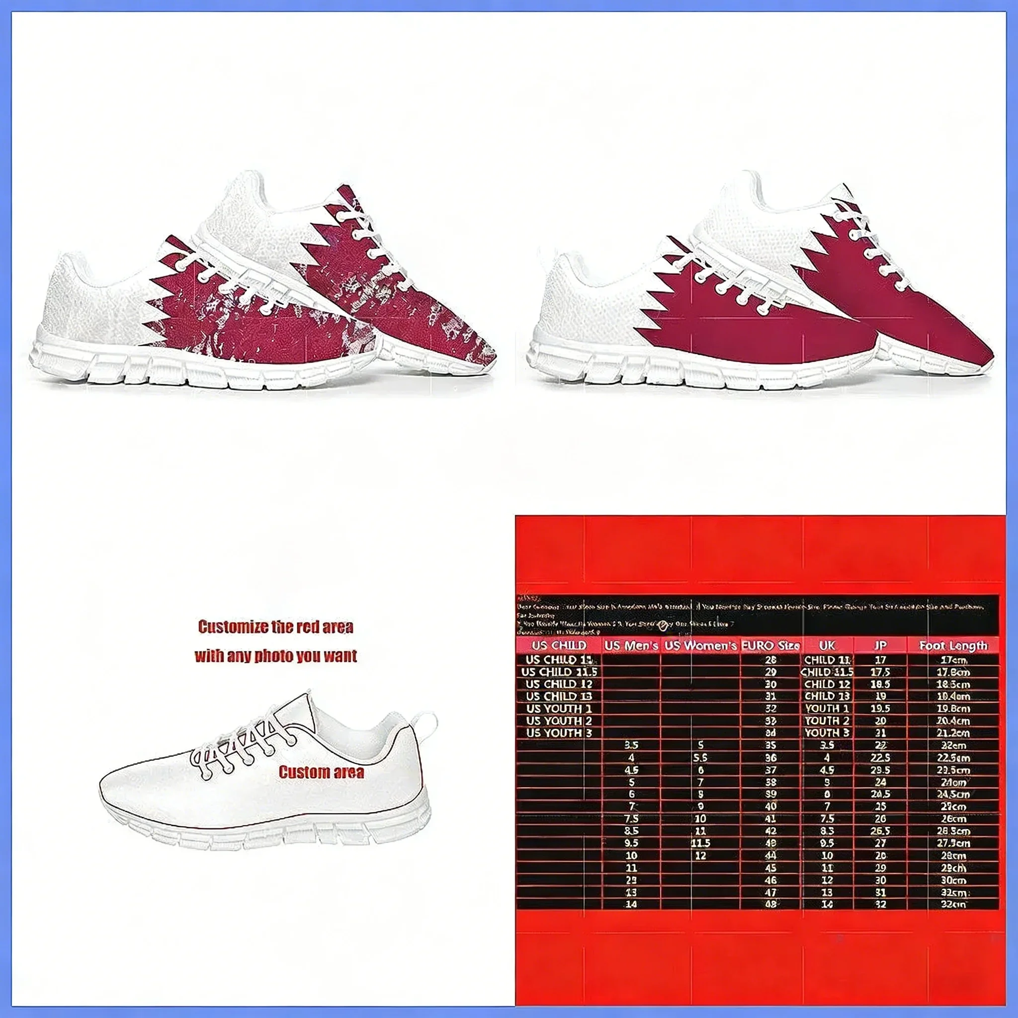 Спортивная обувь с флагом Ката – обзор и цена Women Shoes Qatar