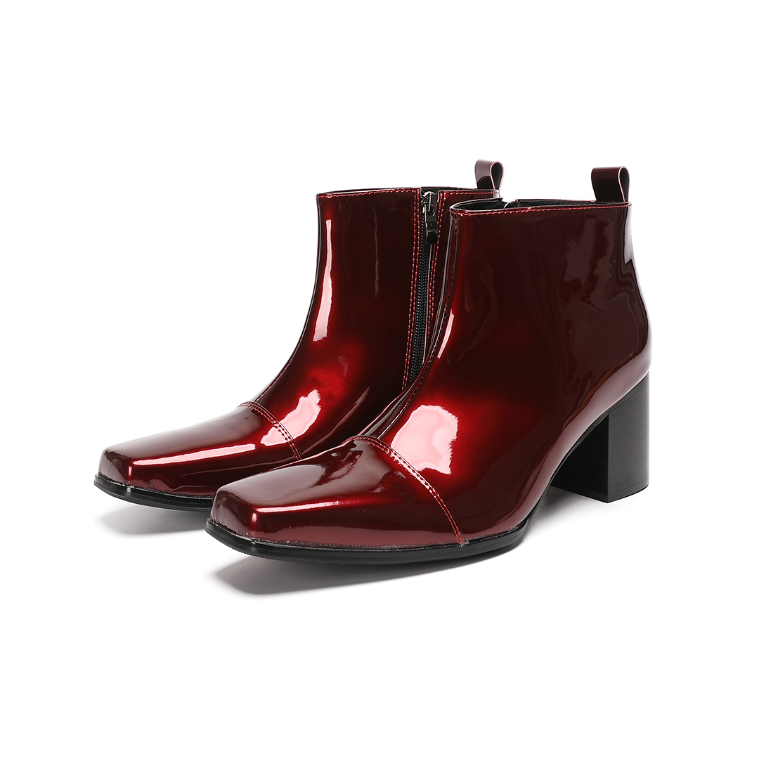 Мужские красные ботинки на выс – обзор и цена Block Heel Ankle Boots