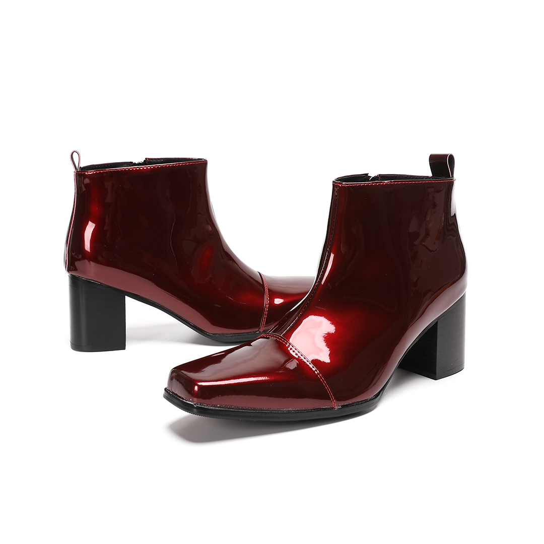Мужские красные ботинки на выс – обзор и цена Block Heel Ankle Boots