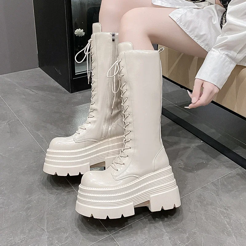 Новые женские римские высокие  – обзор и цена High Knee Heel Boots
