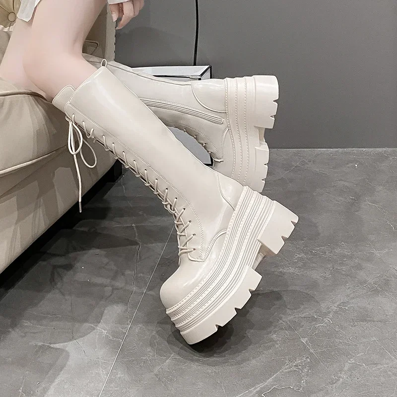 Новые женские римские высокие  – обзор и цена High Knee Heel Boots