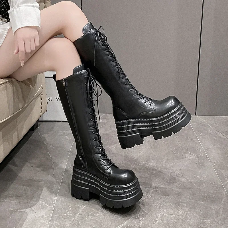 Новые женские римские высокие  – обзор и цена High Knee Heel Boots