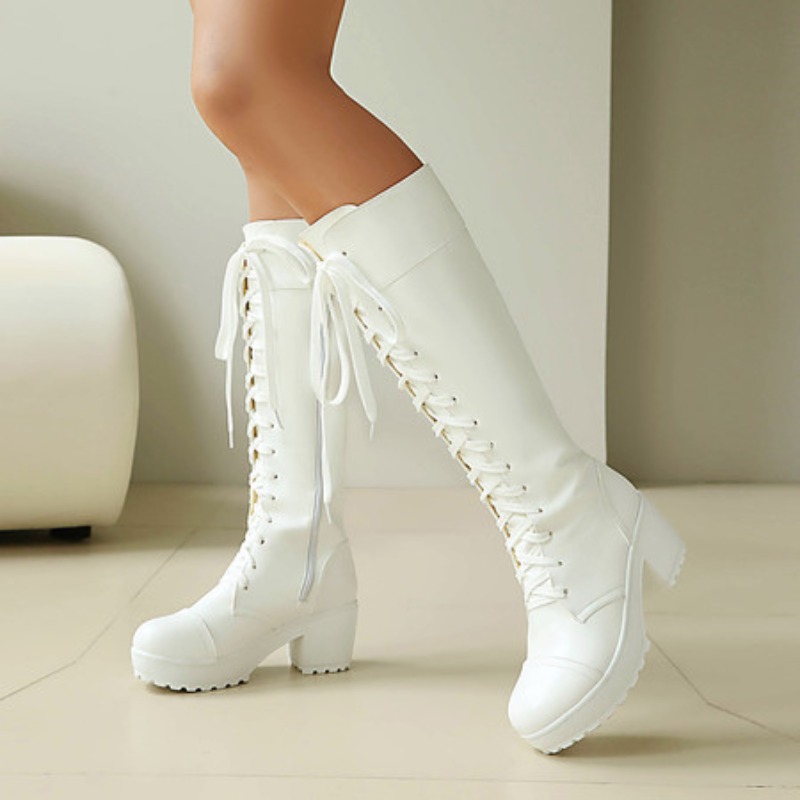 Женские армейские ботинки до к – обзор и цена High Knee Heel Boots